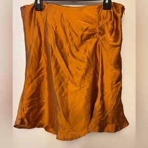 Woman’s Free People A-Line mini Skirt in Vibrant Orange size 14